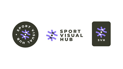 Sport Visual Hub brand branding dynamic hub logo logo design people purple sport violet