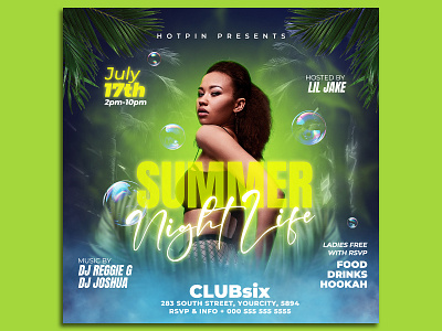 Summer Party Flyer Template spring flyer