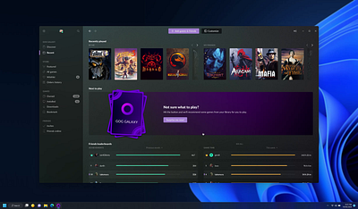 Next to play launcher motion graphics store ui ux video games