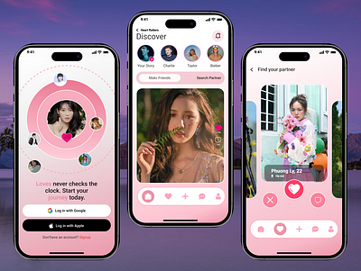 Looking for love - Mobile App ui
