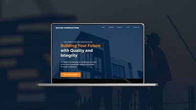 Construction Company Website Homepage construction construction comapny website construction company figma homepage landing page web design web design layout