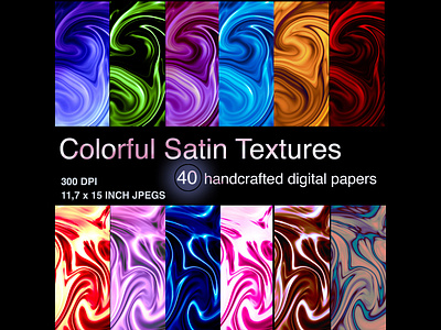 Colorful Satin Textures colorful digital paper handcrafted handdrawn handmade satin textures wallpaper