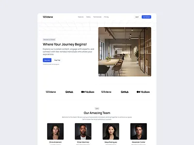 Landing Page 123done clean design system figma landing minimalism ui ui kit