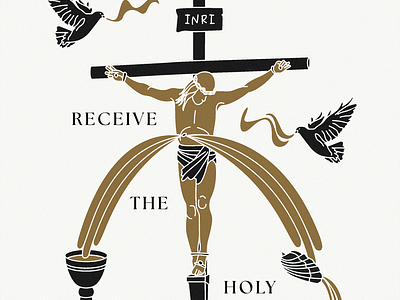 Receive the Holy Spirit design illustration
