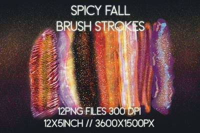 Spicy Fall Brush Strokes autumn brush strokes fall handcrafted october orange png purple spicy warm colors