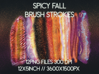 Spicy Fall Brush Strokes autumn brush strokes fall handcrafted october orange png purple spicy warm colors