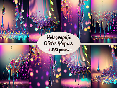 Holographic Glitter Papers glitter holographic papers sublimation wallpaper