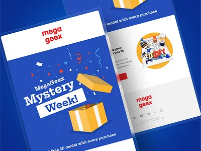 Email Newsletter Design for MegaGeex design email graphic design illustration newsletter ui ux vector