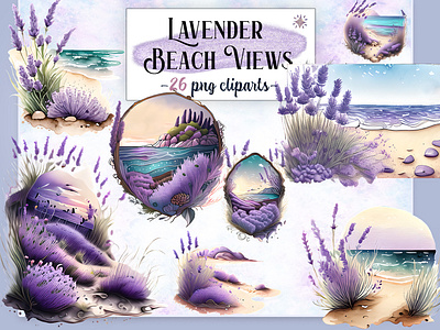 Lavender Beach Views beach clipart lavender sublimation views