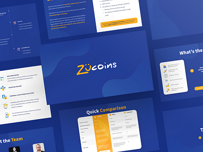 Pitch Deck Design for Zucoins deck design graphic design pitch presentation ui