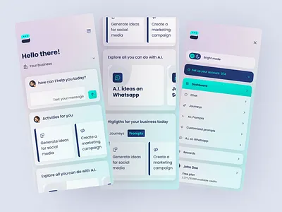 Mobile dashboard ui
