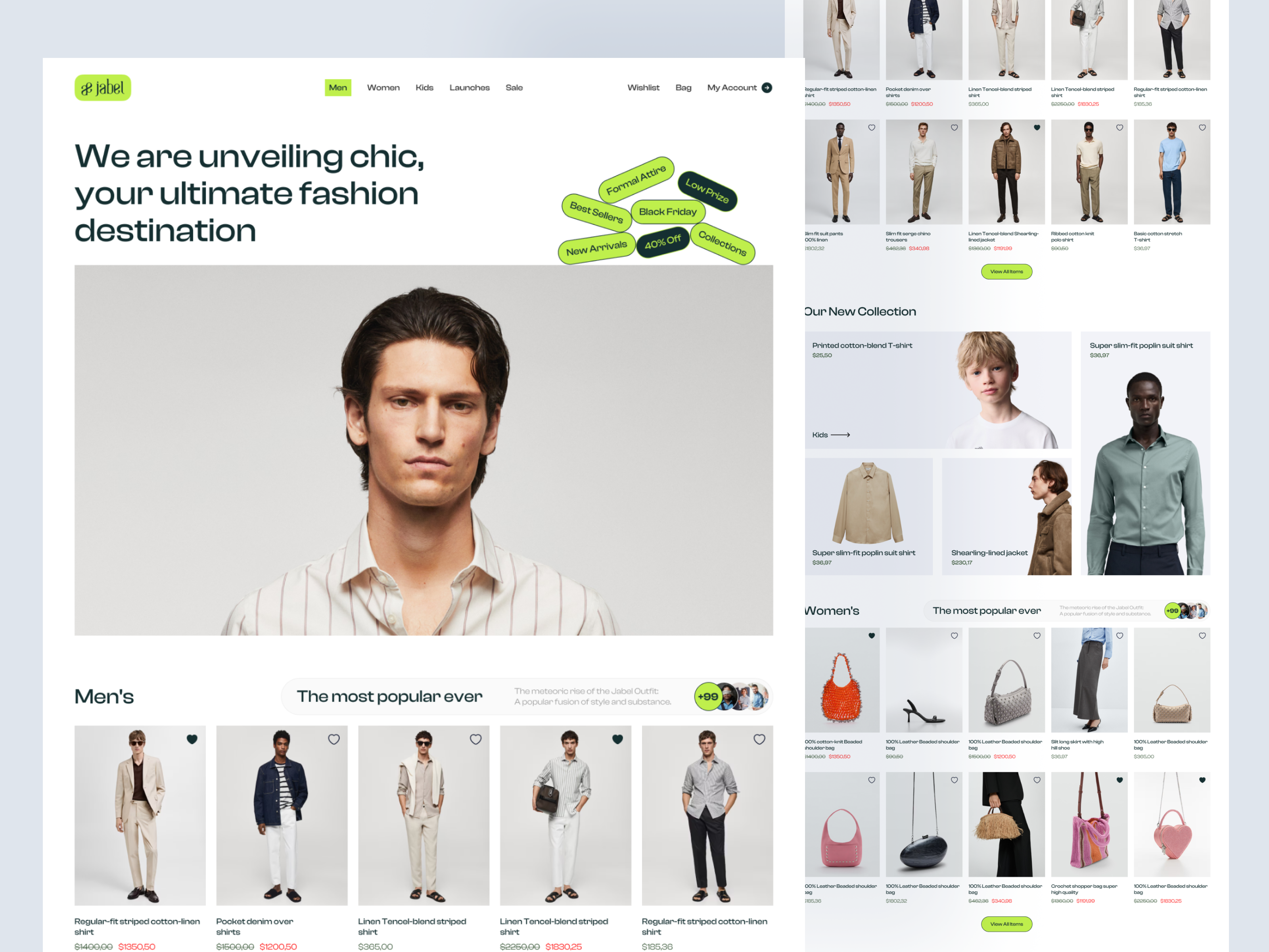 Example of Website Landing Page UI UX Design