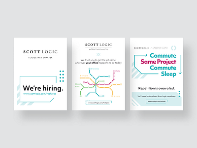 Hiring Ad for Scott Logic ad advertisement brochure design flyer graphic design hiring poster recruitment typography ui ux