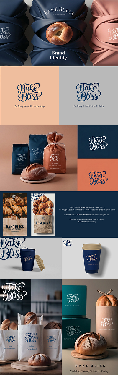 Bake Bliss: Brand Identity Journey bakery branding design graphic identity logo photoshop printing social media visual