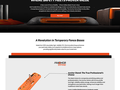 Landing page - Anchor bases Construction products ecommerce landing page product design ui design ux design web development webflow