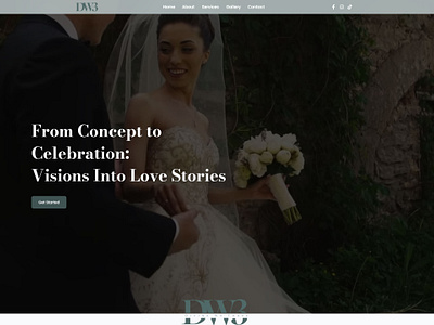 Web Design for Divine We 3 minimalist modern pretty ui ux web design wedding