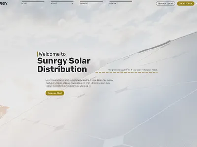 Web Design for Sunrgy clean clean energy industrial minimalist modern solar solar panel ui ux web design