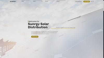 Web Design for Sunrgy clean clean energy industrial minimalist modern solar solar panel ui ux web design