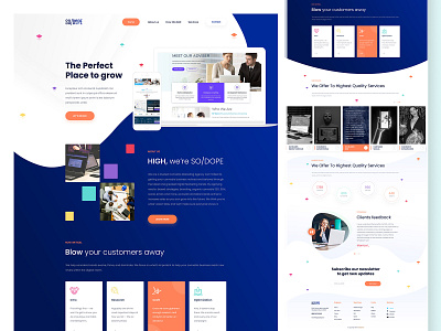 SODOPE Landing Page digital marking landing page landing page ui