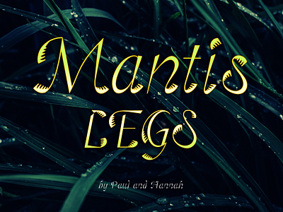 MANTIS LEGS font animal creative cute elegant font font design fonts graphic design handwriting handwritten insect lettering modern motion graphics script tree