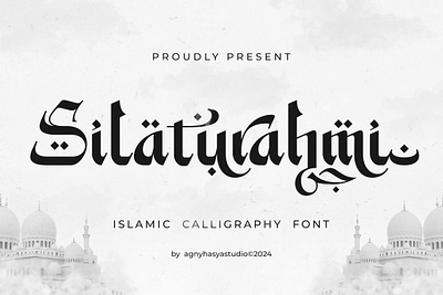 Silaturahmi - Islamic Calligraphy Font arab arabic arabic font brand branding calligraphy display font islam islamic islamic font lettering logo logotype muslim ramadan ramadan font ramazan font style typeface