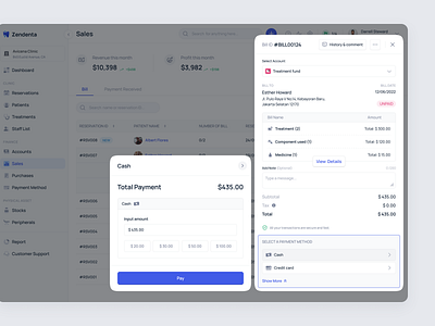 Zendenta - Select a Payment Method - a SaaS of Dental Clinic clinic dental dentist ehr emr figma health care hospital management pay bill payment method product design saas saas dental ui ux ux inspiration web design