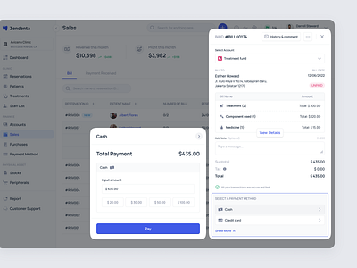 Zendenta - Select a Payment Method cash payment dental clinic figma health care management pay bill payment method product design saas ui ux ux inspiration web design