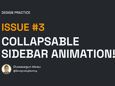 Design Practice (Issue #3): Collapsable Sidebar Animation animate animation motion motion design product design smart animate ui