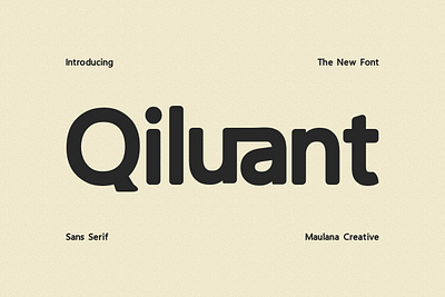 Qiluant Display Font animation branding design font fonts graphic design illustration logo maulana creative nostalgic sans font sans serif ui