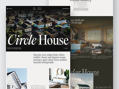 🏡 Circle House - Real Estate Landingpage agency agency website architecture architecture website clean design footer house interior landing page portfolio real estate real estate website swiss design ui villa web web design website website design