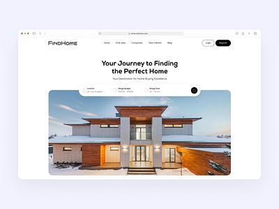 FindHome - Real Estate booking design home online property proptech realestate room travel ui website