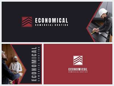 Economical Comercial Roofing Logo Design branddesign branding design economical home illustration logo logodesign realestat roofing vector