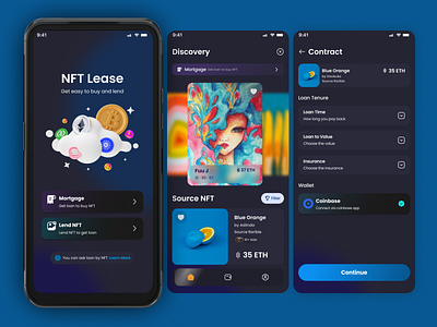 NFT blockchain crypto design mobile app nft ui ux