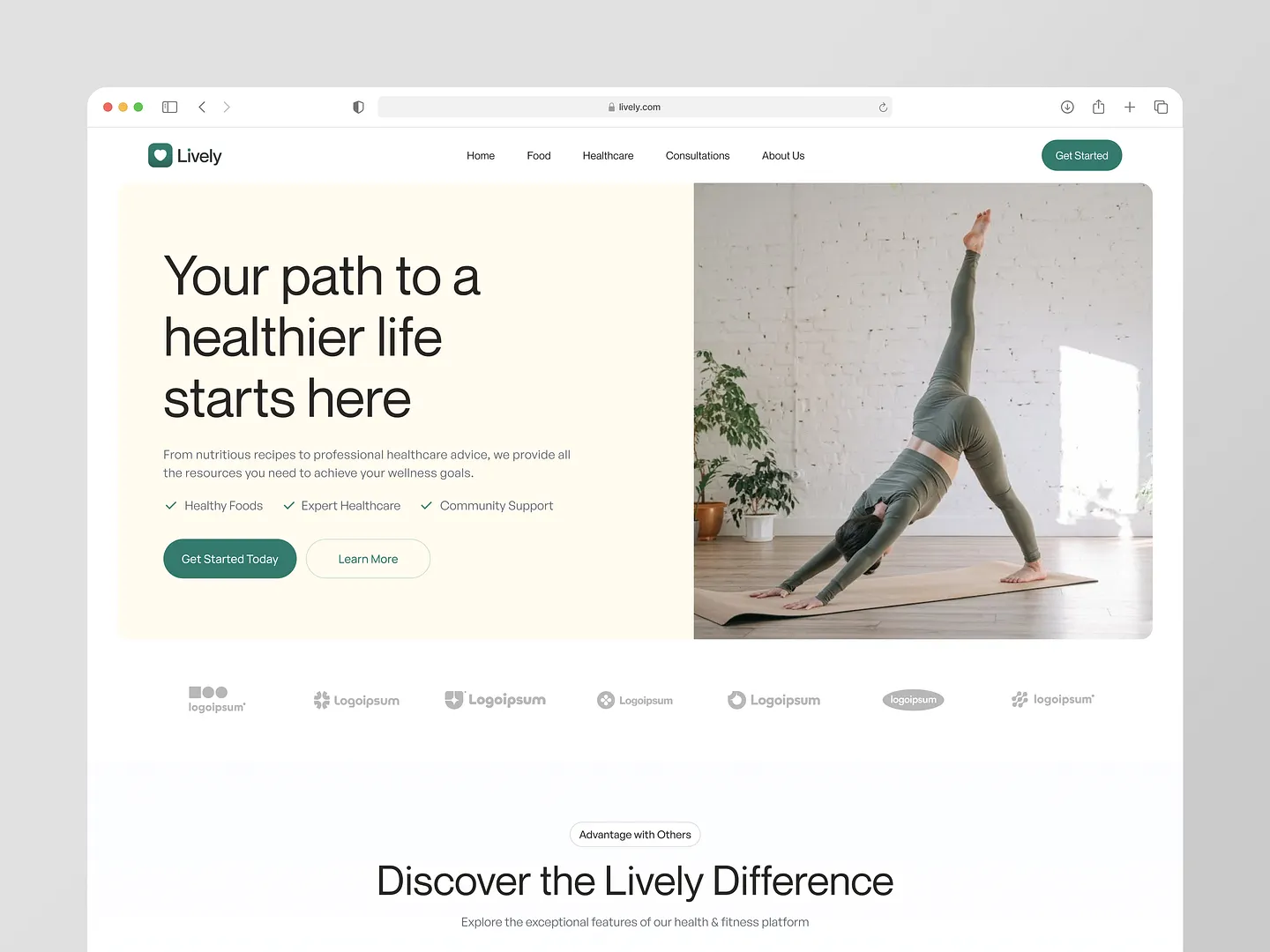 Wellness Website Design: Lively's Approach to Health and Fitness