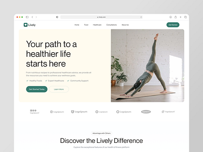 Lively - Healthy Website clean dietitian doctor expert fitnes fitness food health care healthcare healthy healty food life medical medicine mental health natural ui ux web design wellness