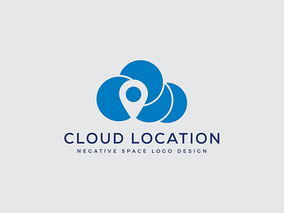 Cloud Location Logo | Negative Space Logo cloud location logo cloud location logo design cloud logo cloud logo design location logo location logo design negative logo negative logo design negative space logo negative space logo design