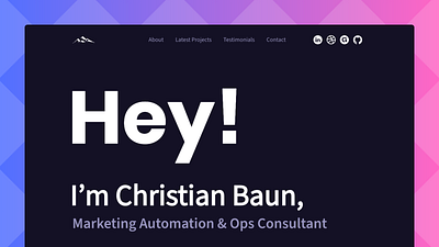 Website Refresh: ChristianBaun.com branding consulting ui website