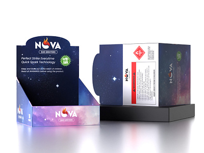Amazon Box Design For NOVA Gas Lighter amazon packaging box design branding design graphic design packaging packaging design