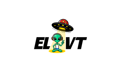 ELVT 2d alienart branding clean design graphic design illustration logo modern simple spaceinvaders