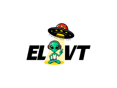 ELVT 2d alienart branding clean design graphic design illustration logo modern simple spaceinvaders