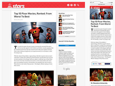 Topix Desktop Articles content design desktop mobile ux