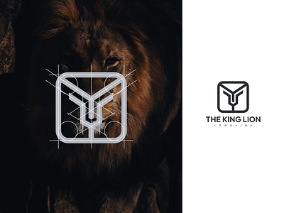 The King Lion Logo Line branding design graphic design icon illustration logo logo design logotype vector