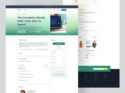 E-Learning Course Details page . course course details course details page dailyui design details page e learning inner page sajjad shop ui ux web