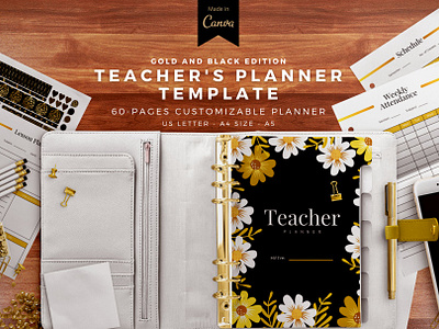 Teacher planner template, Canva