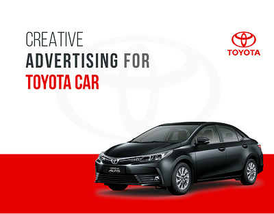 Toyota Car Creative Advertising Project car creative ads car social media ads graphic design soc social media post toyota car