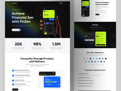 Fintech Wallet Mobile App Landing Page finance landing page fintech banking landing page fintech landing page fintech mobile app landing page fintech wallet app landing page