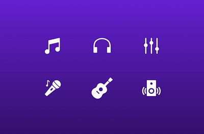 Simple and minimalist music icons—where clarity meets elegance.
