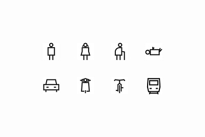 Exploring simple & minimal line icons in a precise 16px grid