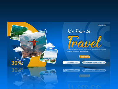 Creative & Modern Travel Web Banner Design. creative creative web banner design design designer designing graphic design professional professional web banner design travel travel web banner design web web banner web banner design