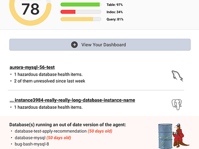 OtterTune: Weekly Database Report app branding design desktop email mobile ui ux